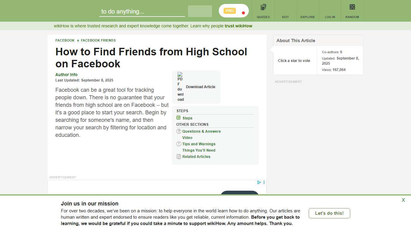 How to Find Friends from High School on Facebook: 8 Steps